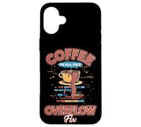 Caffè Il vero Stack Overflow Fix Dev Meme Custodia per iPhone 16 Plus