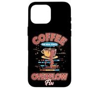 Caffè Il vero Stack Overflow Fix Dev Meme Custodia per iPhone 16 Pro Max
