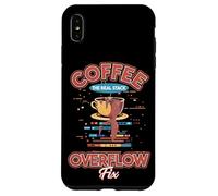 Caffè Il vero Stack Overflow Fix Dev Meme Custodia per iPhone XS Max