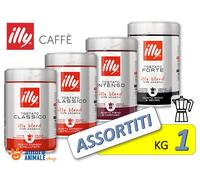 Caffè ILLY Macinato per MOKA → 250 gr Caffe dal Gusto CLASSICO, INTENSO e FORTE
