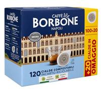 Caffè in Cialde Box 120 Cialde (100 + 20 Omaggio) Miscela a Scelta Caffè Espresso Italiano Compostabile dal Gusto Intenso e Cremoso per borbone 864g