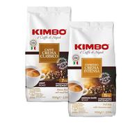 Caffè in grani Kimbo Crema Classico e Crema Intensa 1 kg x 2
