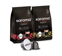 Caffè Karoma® 32 Capsule Mix 2 Miscele Espresso Classico e Arabica compatibili con Nescafè Dolce Gusto