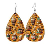 Caffè Latte Nice Time Donna Orecchini Ecopelle Orecchino Goccia Pendenti