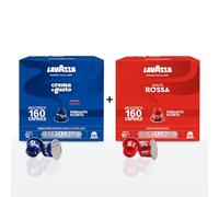 Caffè Lavazza 320 Capsule Compatibili Nespresso Miscele assortite, 160 Capsule Crema&Gusto e 160 Capsule Qualità Rossa
