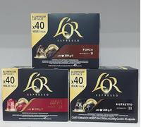 Caffè L'OR Espresso - 240 Capsule in Alluminio Miste - 80 BARISTA, 80 FORZA e 80 RISTRETTO - Compatibili con Macchine Nespresso -DD-