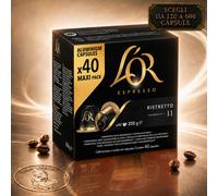 Caffè L'OR Miscela RISTRETTO Capsule Alluminio Compatibili Nespresso Int. 11 LOR