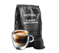 CAFFÈ MACCHIATO (160 Capsule) compatibili con Nespresso, 16 box da 10 capsule, mix di espresso e latte, cremoso e vellutato, perfetto per una pausa delicata e armoniosa, senza glutine (La Capsuleria)