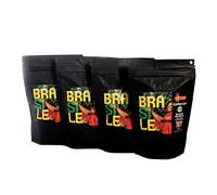 Caffe macinato per espresso monorigine Brasile, 100% arabica, dolce, pack da 4 x 250 g, tostato medio