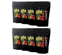 Caffe macinato per moka monorigine Brasile, 100% arabica, dolce, pack da 8 x 250 g, tostato medio