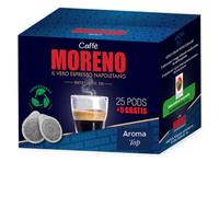 CAFFE' MORENO - Cialde Caffe Compostabili, Pack 25 + 5 extra, Miscela Top Espresso, Compatibili con Macchina Caffè Sistema ESE44mm, Cialda da 7g, Aroma Distinto e Dolcezza Inconfondibile