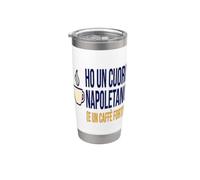 Caffè Napoletano Amore Design for Amanti del Caffè Bicchiere termico in acciaio inox doppia parete