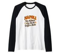 caffè Napoli Amore Sole Stile Italiano Maglia con Maniche Raglan