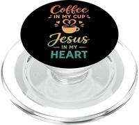 Caffè Nella Mia Tazza Gesù Nel Mio Cuore Fede Cristiana PopSockets PopGrip per MagSafe
