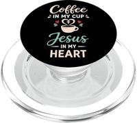 Caffè Nella Mia Tazza Gesù Nel Mio Cuore Fede Cristiana PopSockets PopGrip per MagSafe