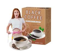 Caffè Nero Istantaneo - Soppressore Naturale Dell'appetito, Bevanda Brucia Grassi For La Gestione Del Peso, Gusto Neutro(2PCS)