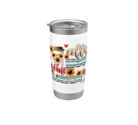 Caffè Ora Vino Più tardi Girasoli Boho Drink Bicchiere termico in acciaio inox doppia parete