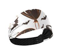 Caffè Palloncino Halloween Bianco Umidità Wicking fasce per capelli per le donne Fasce elastiche per il sudore per Palestra Corsa Calcio Uso quotidiano vendas para el pelo mujer