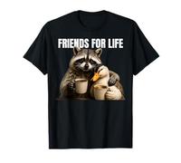 caffè per Il Sostegno degli Animali Raccoon Duck Friend Maglietta