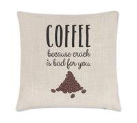 Caffè Perché Crepa Is Bad Per You Lino Copricuscino - Cuscino Divertente