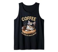 Caffè perché mio figlio è sveglio amante dei gatti Canotta