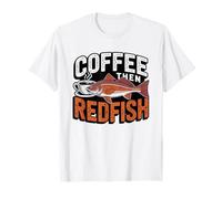Caffe Poi Red Drum Pescatore di Mare Pesca al del Mattino Maglietta