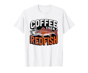 Caffe Poi Red Drum Pescatore di Mare Pesca al del Mattino Maglietta