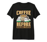 caffè Prima degli amori Gioco Tile Coffee Lover Mahjong Player Maglietta Premium