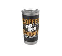 Caffè prima del produttore video Operatore di telecamere per amanti del caffè Bicchiere termico in acciaio inox doppia parete