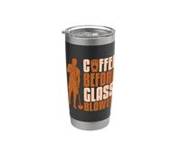 Caffè prima della soffiatura del vetro Lampwork Coffee Lover Glassblower Bicchiere termico in acciaio inox doppia parete
