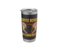 Caffè prima delle previsioni meteorologiche Meteorologo amante del caffè Bicchiere termico in acciaio inox doppia parete