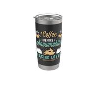 Caffè prima dello snowboard Amante del caffè Snowmobile Racing Bicchiere termico in acciaio inox doppia parete
