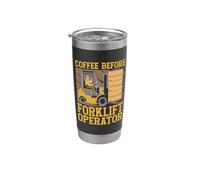 Caffè prima dell'operatore del carrello elevatore del carrello elevatore amante del caffè Bicchiere termico in acciaio inox doppia parete