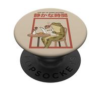 Caffè Rana Estetica Giapponese L'arte Di Non Fare Nulla PopSockets PopGrip Adesivo