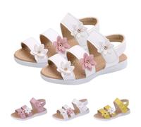 Caffè Sandali Bambina Sandalo Estive Eleganti Scarpe Estive Aperte Moda Leggere Sandali Spiaggia Ragazza Con Strappo Morbidi Comodi Sandaletti Principesse Piatte Sandalini Gomma Antiscivolo 30 Giallo