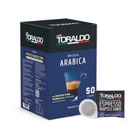 CAFFÈ TORALDO | Cialde ESE 44 | Caffè Selezionato, Tostato e Torrefatto in Italia | Eccellenza del Caffè Napoletano (50 Cialde, Miscela Arabica)