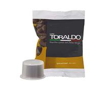 CAFFÈ TORALDO | Compatibile Fior Fiore* | Caffè Selezionato, Tostato e Torrefatto in Italia | Eccellenza del Caffè Napoletano (100 Capsule, Miscela Gourmet)