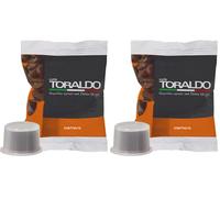 CAFFÈ TORALDO | Compatibile Fior Fiore* | Caffè Selezionato, Tostato e Torrefatto in Italia | Eccellenza del Caffè Napoletano (100 unità, Miscela Cremosa) (Confezione da 2)