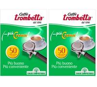 Caffè Trombetta In Cialda ESE, Più Crema - una confezione da 100 Cialde