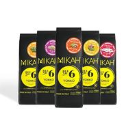 Caffè TURCO - Miscela di caffè 100% Arabica macinato MIKAH® - Kit 5 Sacchetti da 125gr (Caffè turco aromatizzato al Pistacchio, Mastice di Chios, Cardamomo&Canella, Cardamomo, Cocco)