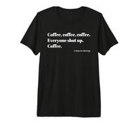 caffè Tutti Zitto Giapponese Haiku Minimalista Tipografia Maglietta Premium