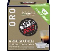 Caffè Vergnano 1882 - Capsule Compatibili Lavazza A Modo Mio, Oro | 1 Confezione da 16 Capsule