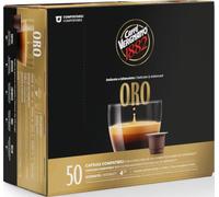 Caffè Vergnano 1882 - 50 Capsule - Caffè Compostabili e Compatibili con Nespresso, Oro - Pack da 50 capsule
