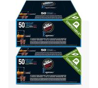 Caffè Vergnano 1882 Èspresso Miscela DEK Decaffeinato, 100 Capsule Compostabili Compatibili Nespresso -DD-