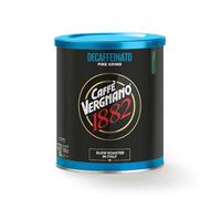 Caffè Vergnano 1882 Lattina Caffè Macinato Decaffeinato, Per macchina caffè espresso, Confezione da 250g, 1 pezzo