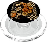 Caffè vintage Cozy Season Skeleton Halloween Floral Boho PopSockets PopGrip per MagSafe
