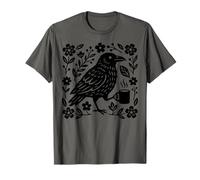 caffè Vintage Raven Dark Academia Botanical Maglietta