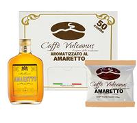 Caffè Vulcanus - 50 cialde compostabili ESE44 - Caffè aromatizzato (Amaretto, Confezione da 50 cialde)
