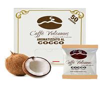 Caffè Vulcanus - 50 cialde compostabili ESE44 - Caffè aromatizzato (Cocco, Confezione da 50 cialde)