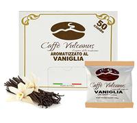 Caffè Vulcanus - 50 cialde compostabili ESE44 - Caffè aromatizzato (Vaniglia, Confezione da 50 cialde)